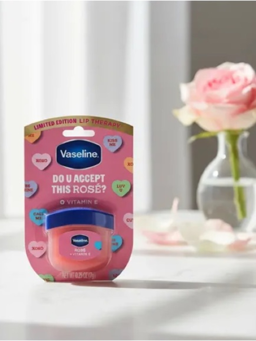 ‼️2/$10‼️Vaseline Rose + Vitamin e Lip Therapy